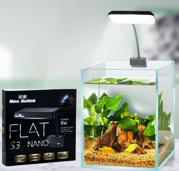Neohelios Flat Nano S3 Pro (8Watts) Best High Brightness Clip On Back Planted Aquarium Fish Tank Light