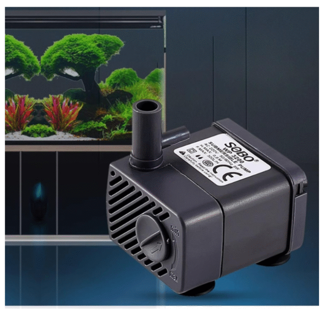 Sobo Aquarium Energy Saving Submersible Water Pump With Adjustable Flow Control (WP-3200 | Power : 5W | Output : 300L/H | Upto 3 Feet Tank