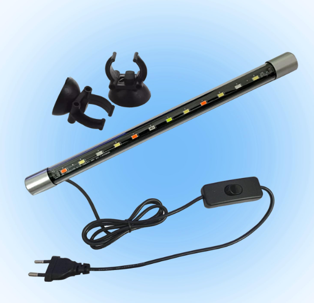 (T4-30F | 3W ) Best Aquarium Submersible WRGB LED Light Multi Colour Mode (Suits for 1 Ft - 1.5 Ft Tank)