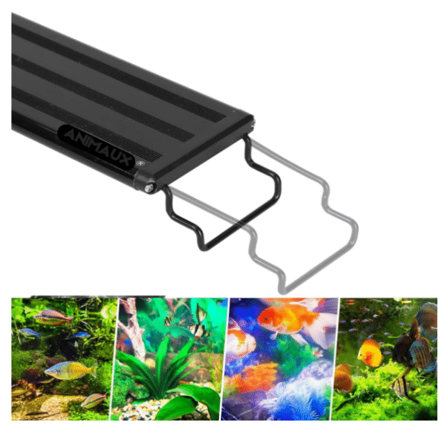 Animaux Ultra Thin Grass Frame Light for Aquarium Plants,(S-300 | 9W | 40 CM) Super Slim LED Light for Fish Tank Aquatic Plant Landscape Grow Lighting Bright White and Blue (S-300-1.Ft)