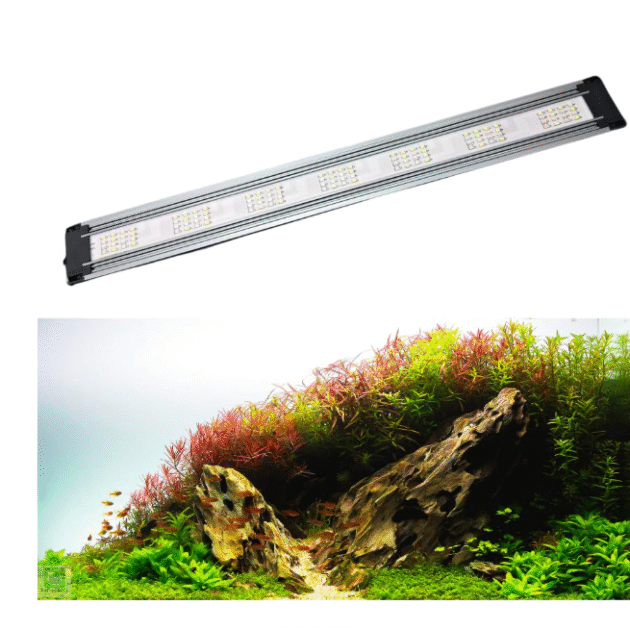 QUANLONG (QL-950E) Aquarium Ultrathin Aluminium LED Light for Fish Tank 3 FT (100 CM) | WRGB - Multi Color | Stylish Design with Adjustable Bracket | Enhances Fish and Plant Growth (92.8CM/50W)