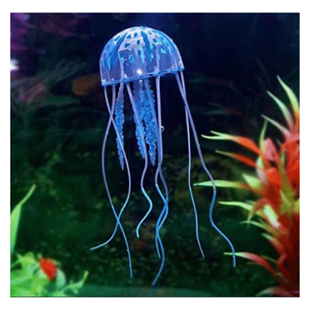 Animaux Aquarium Glowing Effect Vivid Aquarium Emulation Jellyfish Ornament Fish Tank Decor (LARGE) Laterite Unplanted Substrate (Multicolour)