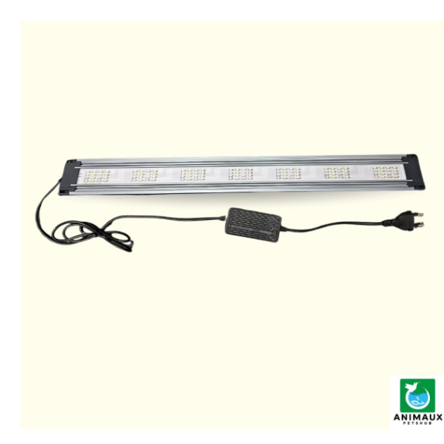 QUANLONG (QL-550E) Aquarium Ultrathin Aluminium LED Light for Fish Tank 2 FT (60 CM) | WRGB - Multi Color | Stylish Design with Adjustable Bracket | ENHANCES Fish and Plant Growth (54.8CM/26W)