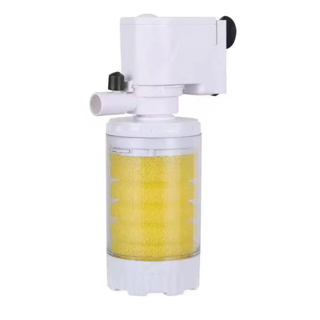 RS-161F | 6W Classic White Submersible 3 in 1 Single Layer Internal Filter for Aquarium Fish Tank Suits Upto 1.5 Feet Tank
