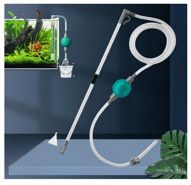 Animaux Fish Tank Cleaner & Aquarium Water Changer Siphon With A Thinner Water Tubing. Perfect For Cleaning Small Fish Tanks,Gravel Vacuum For Aquarium (Green)