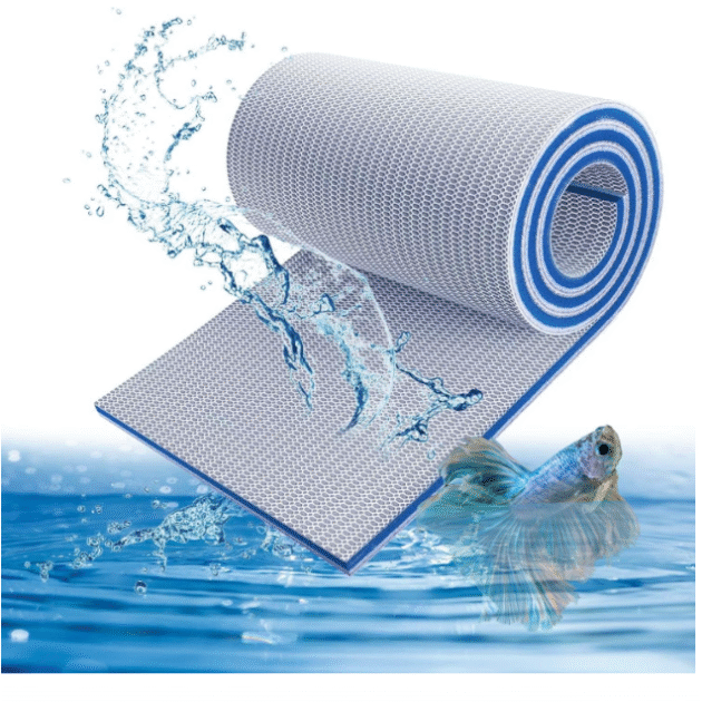 Animaux  (40 * 30 Cm) Upgraded 8D Multi Layer Reusable Aquarium and Koi Pond Filter Media Sponge for Cyrstal Clear Water | No Clog | Washable | Long Lasting